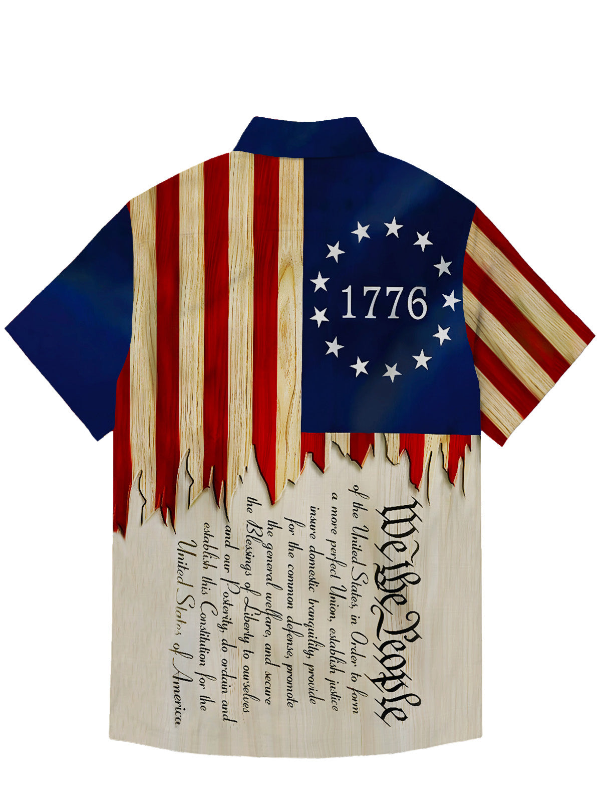 USA 1776 We The People Patriotic Short Sleeve Shirts