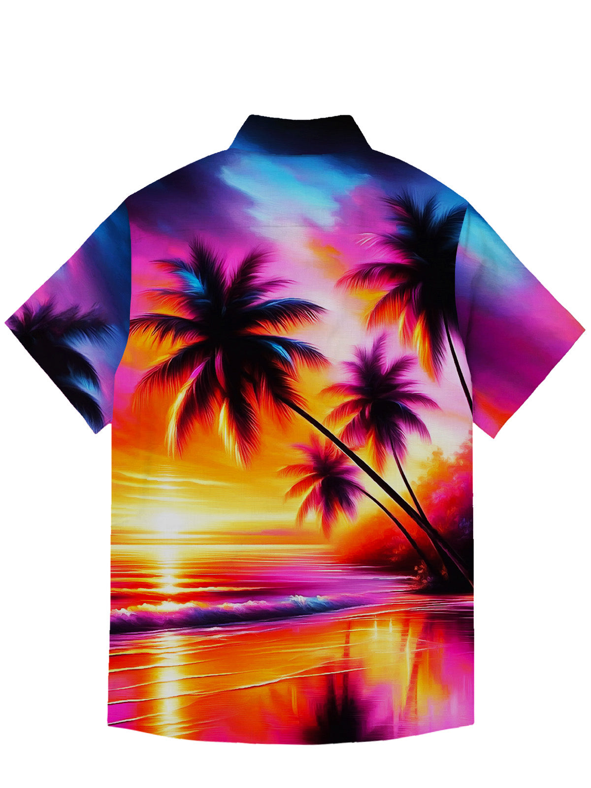 Evening Beach Scene Men & Women Short Sleeve Shirt