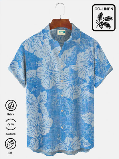 Floral Men's Beach Vacation Hawaiian Shirt