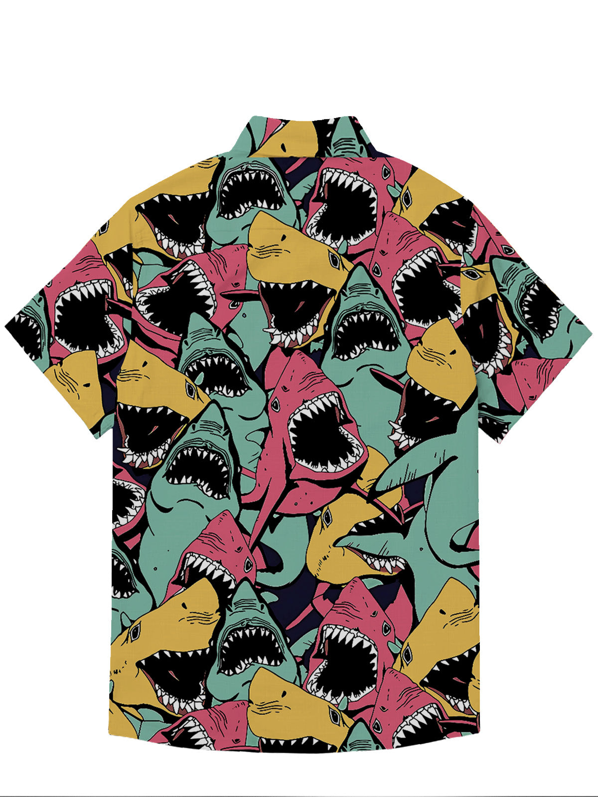 Fashion Shark Print Hawaiian Shirt For Men