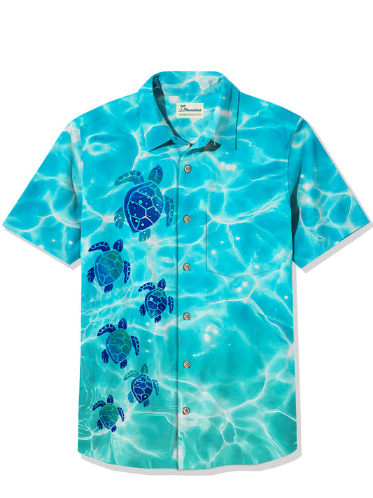 Transform Your Space with Stunning Turtle Dive into Coastal Paradise Hawaiian Shirt