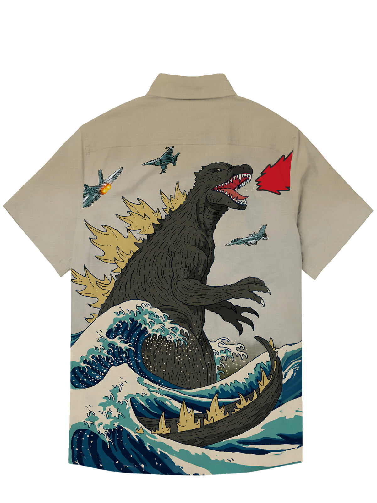 Yaikiki Dragon In Waves Japanese Vibe Aloha Hawaiian Shirt