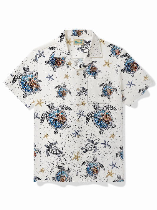 Yaikiki Shiny Sea Turtle Short Sleeve Shirt For Men And Women