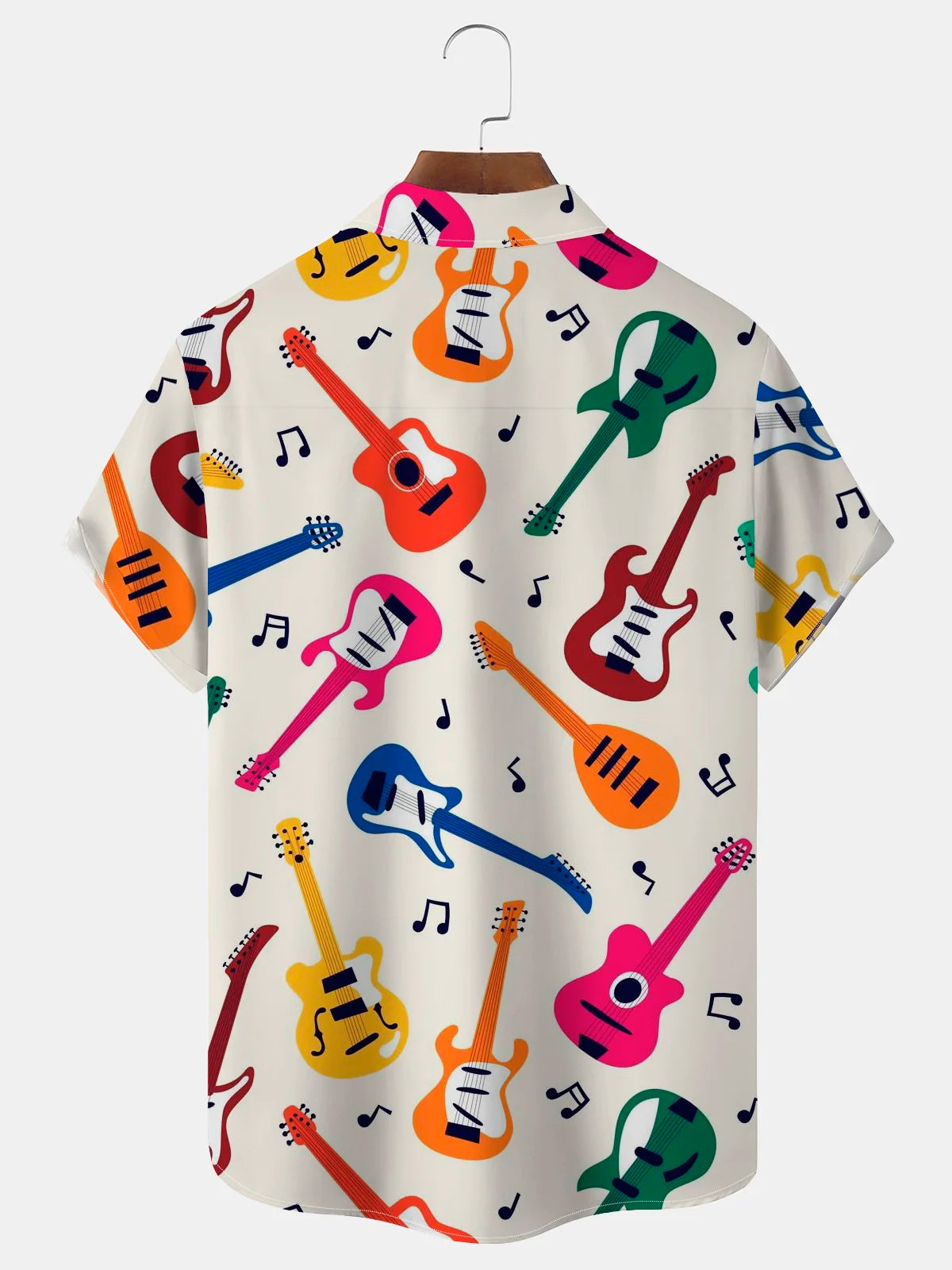 50's Vintage Electric Guitar Art Men's Shirt With Pocket