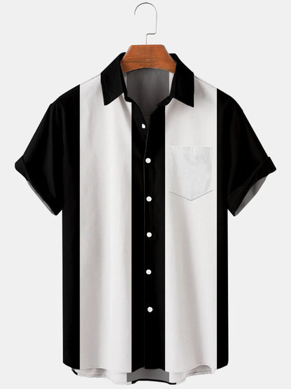 Men's Vintage 50s Style Classic Bowling Shirt