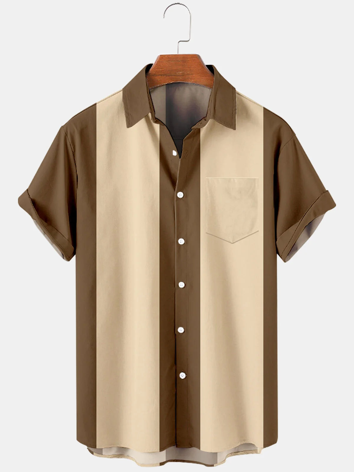 Men's Vintage 50s Style Classic Bowling Shirt